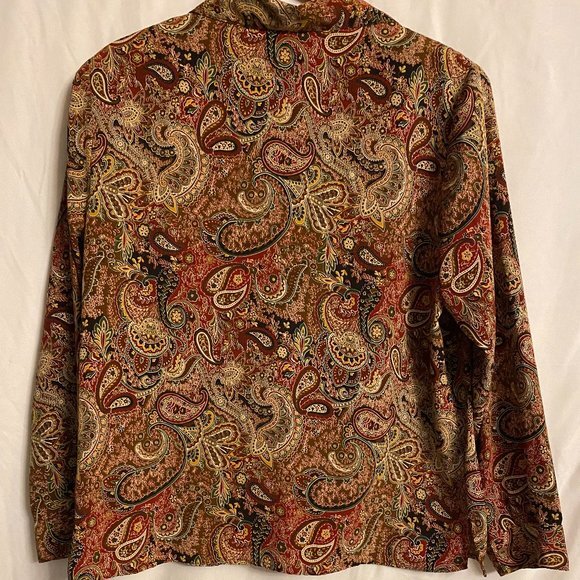 Notations Women's Tunic Paisley Pattern Top Size L - Picture 2 of 8